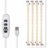 LED Plant Grow Light Strips Full Spectrum USB Auto ON Off Timer 9 Dimmable Levels Sunlike Grow Lamp For Indoor Plants Strip 2 heads
