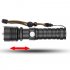 LED Portable Outdoor Camping Flashlight with Low Power Reminder Function black Model P515 1