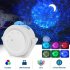 LED Projector Night Light Starry Ocean Wave Projection 6 Colors 360Degree Rotating Lamp for Kids white Without WiFi