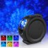 LED Projector Night Light Starry Ocean Wave Projection 6 Colors 360Degree Rotating Lamp for Kids white Without WiFi