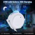 LED Projector Night Light Starry Ocean Wave Projection 6 Colors 360Degree Rotating Lamp for Kids black Without WiFi