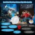 LED Projector Night Light Starry Ocean Wave Projection 6 Colors 360Degree Rotating Lamp for Kids white Without WiFi