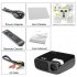 LED Projector has a 5 0 Inch TFT LCD Panel  emits 2600 Lumens  has a 800x480 Resolution  1080p Support and a Manual Focus Lens