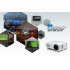 LED Projector with high resolution  high contrast and lumens  a built in DVB T receiver  and a built in DVR 