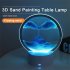 LED Quicksand Painting Lamp Touch Contral Desk Lights Dynamic Desktop Bedside Ornament For Home Office Desktop Decor purple
