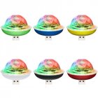LED RGB Disco Stage Light DC 5V USB Magic Ball Light Sound Activated for Mobile Phone Party Family Decoration red