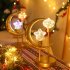LED Ramadan Moon Star Table Lamp Battery Operated Hollow Out Light Frame Dual Head Night Light For Bedroom Living Room Christmas Decor Warm White