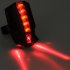 LED Rear Bike Bicycle Tail Light and Laser that contains two Lasers and five LEDs plus there are 4 Modes for Tail Light and 4 Modes for Laser