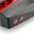 LED Rear Bike Bicycle Tail Light and Laser that contains two Lasers and five LEDs plus there are 4 Modes for Tail Light and 4 Modes for Laser