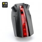LED Rear Bike Bicycle Tail Light and Laser that contains two Lasers and five LEDs plus there are 4 Modes for Tail Light and 4 Modes for Laser