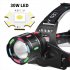 LED Rechargeable Headlamp  Headlight 1200 Lumens Super Bright With 4 Modes  IPX4 Waterproof 90   Adjustable Headband Head Lamp For Outdoor Camping Running Cyclin