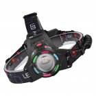 LED Rechargeable Headlamp, Headlight 1200 Lumens Super Bright With 4 Modes, IPX4 Waterproof 90° Adjustable Headband Head Lamp For Outdoor Camping Running Cyclin No batteries included