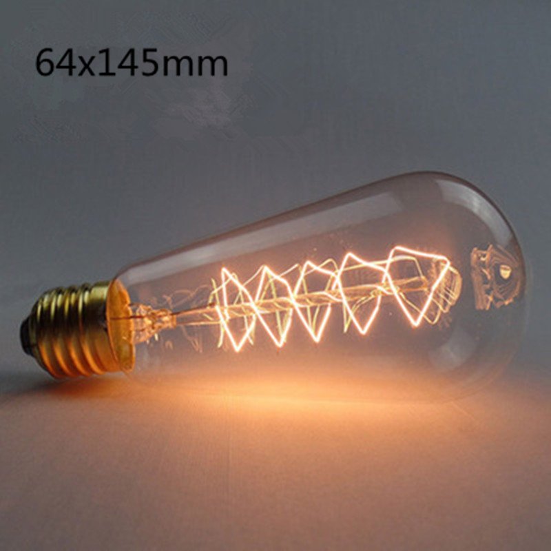 LED Retro Style Decorative Edison Tungsten Lamp Bulb for Home Hotel ST64 winding wire (nipple)