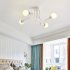LED Retro Wrought Iron Ceiling Light 4 Heads Lamp for Home Restaurant Dinning Cafe Bar Room Decor black Without light source