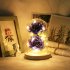 LED Romantic 2 Simulate Rose Shape Decor with String Light for Valentine Decoration blue