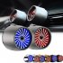 LED Scent Vent Decoration Clip On Alloy Diffuser Car Perfume Freshener Bright silver blue