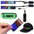LED Sign Flexible Scrolling Panel With 8 Display Actions RGB Multi color Text APP Custom 450mA Battery Capacity USB Charging LED Signs For Car Business 32 152mm