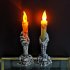 LED Skeleton Ghost Hand Flameless Electronic Candle Light Halloween Decor Orange new single ghost hand candle light