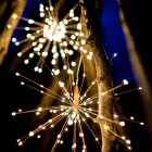 LED Solar Copper Wire Fireworks String Light for Christmas Outdoor Garden Decoration Warm White_40 200-lamp solar models