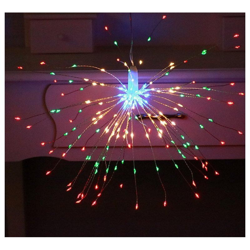 LED Solar Copper Wire Fireworks String Light for Christmas Outdoor Garden Decoration colors_40 200LED solar models