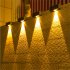 LED Solar Deck Lights Outdoor Waterproof Solar Powered Step Lights For Stairs Step Fence Yard Patio Pathway warm light