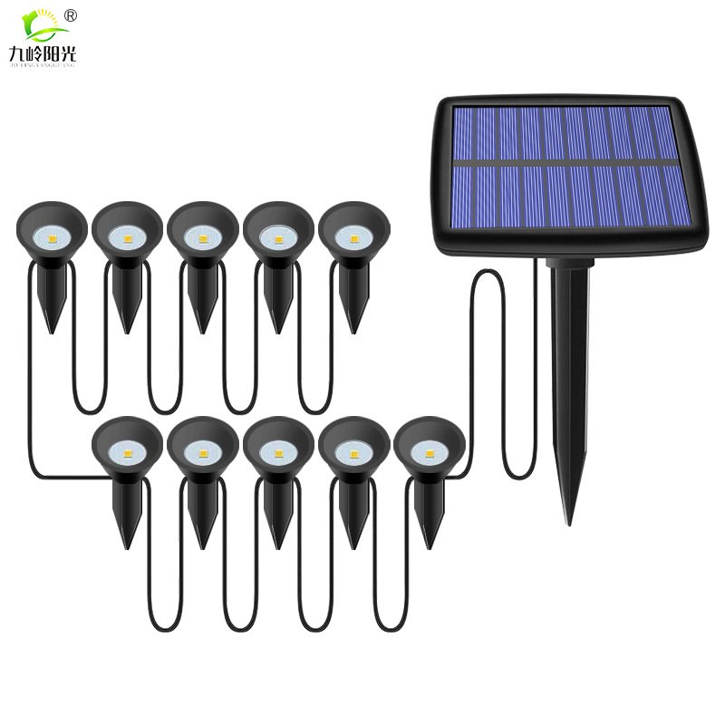 LED Solar Garden Light IP65 Waterproof Solar Lamp Outdoors Landscape Lamp For Outdoor Garden Lawn Solar one with 10 lawn lights