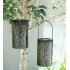 LED Solar Lantern Metal Hanging Lights for Outdoor Garden Yard Tabletop Patio Lawn Decor warm light Tree light