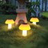 LED Solar Lawn Light Outdoor Mushroom Shape Garden Lamp for Stairs Decoration warm light
