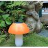 LED Solar Lawn Light Outdoor Mushroom Shape Garden Lamp for Stairs Decoration white light