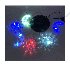 LED Solar Light Garden Hanging Spinner Lamp  Colour Changing Fairy Lights  Outdoor Decoration Lights Red shell sun moon