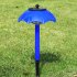 LED Solar Light Umbrella Shape Lawn Lights Outdoor Waterproof Garden Lamp blue