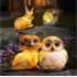 LED Solar Powered Cute Dog Shape Lamp for Outdoor Decoration Warm Lighta 17x12x10cm