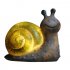 LED Solar Powered Snail Shape Lamp Landscape Decor Warm Light 13x14 5x8cm