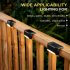LED Solar Stairs Lights Outdoor Waterproof Garden Pathway Courtyard Patio Steps Fence Lamps 8pcs brown