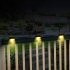 LED Solar Stairs Lights Outdoor Waterproof Garden Pathway Courtyard Patio Steps Fence Lamps 8pcs black shell