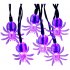 LED Solar String Light Purple Spider Light for Halloween Party Garden Home Yard Decorations Purple Bat