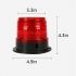 LED Solar Strobe Warning Light LED Solar Lights Traffic Flashing Solar Light Strong Magnetic Base Road Construction Signs Flash Traffic Lights Plastic Flashing 