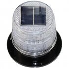 LED Solar Strobe Warning Light LED Solar Lights Traffic Flashing Solar Light Strong Magnetic Base Road Construction Signs Flash Traffic Lights Plastic Flashing Safety Sign Lamp Red and blue (white shell)