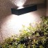 LED Solar Wall Lamp Light Control Induction High Bright Aluminum Alloy Light for Outdoor Yard Garden Fence White light