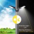 LED  Solar powered Outdoor Lights with Remote Control Adjustable Human Induction Wall Light White light warm white light