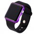 LED Square Casual Digital Watch with Rubber Band Sports Wrist Watches for Man Woman  colors optional  10 