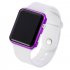 LED Square Casual Digital Watch with Rubber Band Sports Wrist Watches for Man Woman  colors optional  1 