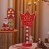 LED Stop Sign Christmas Garden Light Energy Saving Battery Powered Decorative Light For Yard Patio Garden Pathway Porch Decor Christmas hat NORTH POLE