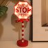 LED Stop Sign Christmas Garden Light Energy Saving Battery Powered Decorative Light For Yard Patio Garden Pathway Porch Decor House STOP