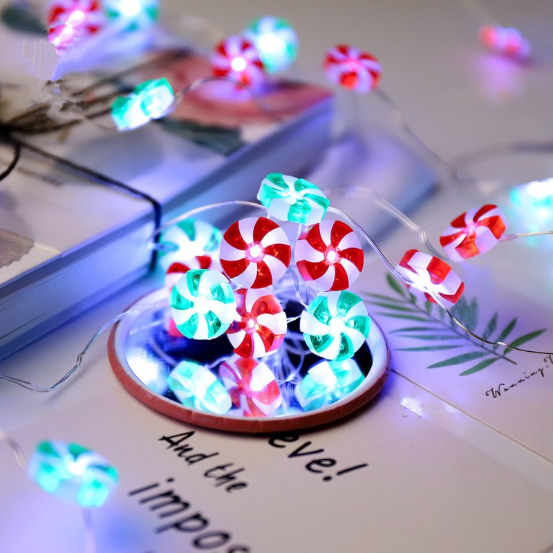 LED String Light Lovely Candy Shape Decorative Copper Wired Lamp String with Remote Control for Party 8 lighting modes