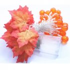 LED String Light Pumpkin Maple Leaf Garland Light for Thanksgiving Christmas Garden Party Room Decor