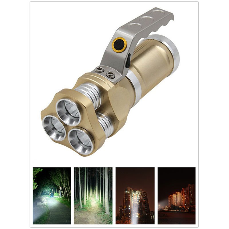 LED Strong Light Torch Multifunctional Long Shot Flashlight  Flashlight + US plug