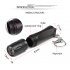 LED T6 Mini Flashlight Keychain with Hanging Buckle for Outdoor Use black Model 1464
