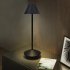 LED Table Lamp 3 Colors Stepless Dimming Rechargeable USB Night Light Touch Desk Light Gold