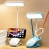 LED Table Lamp With Clip 3 Color Temperatures Dimmable Eye Protection Adjustable Touch Sensor Desk Lights Study Lamp  35 x 15 5cm  White